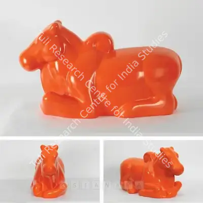 Arunkumar H. G. (Artist), Nandi In Orange, 2010, Sculpture