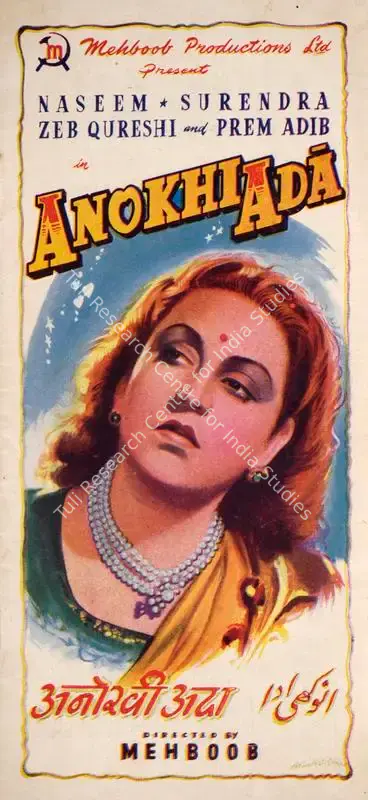 Mehboob (Producer), Anokhi Ada, 1948, Song-Synopsis Booklet