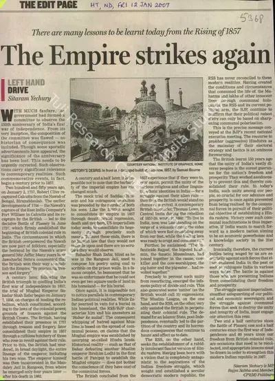 Sitaram Yechury (Reporter), The Empire Strikes Again, 2007, Newspaper Clipping