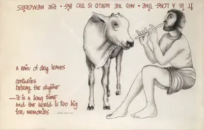 Manjit Bawa (Artist), A Rain Of Dry Leaves, 1991, Drawing