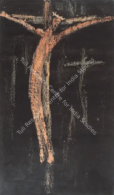 Kanwal Krishna (Artist), Crucifixion, 1957, Painting