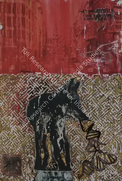 Kallat, Jitish (Artist). Canis Familiaris/ A Dog'S Life. Acrylic on canvas, 1999 | Painting | FineArts | 00574780