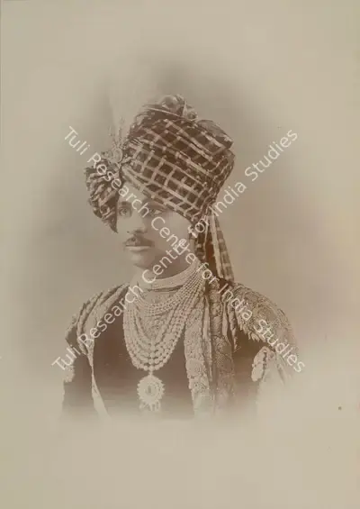 Studio Bourne & Shepherd (Photographic Studio), Thakor Saheb Shri Lakhaji Raj Bahadur of Rajkot, 1909, Antiquarian Photograph