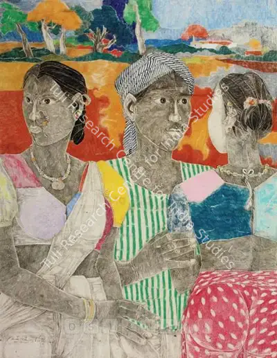 Goud, K. Laxma (Artist). Untitled. Coloured pencil on paper, 1988 | Drawing  | 00881897