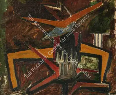 S.K. Bakre (Artist), Crunch, 1960, Painting