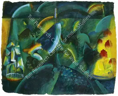 G.M. Sheikh (Artist), Scales, Chunkes of Earth, Slice of Sea etc., 1993, Painting