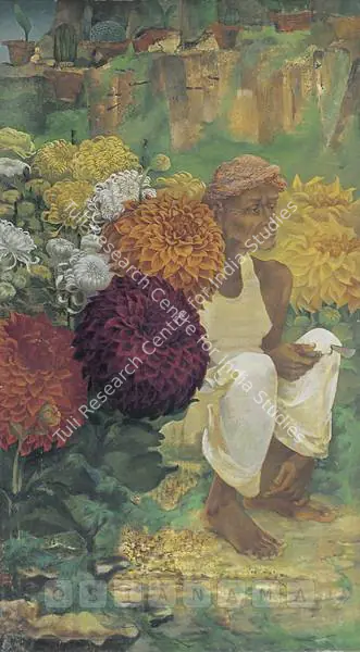 Amalnath Chakladar (Artist), Gardener, 1979, Painting