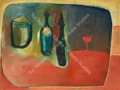 S.K. Bakre (Artist), Still Life with Chalice, 1968, Painting