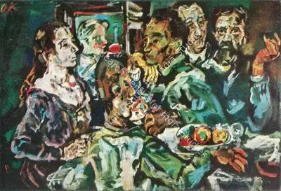 O. Kokoschka (Artist), The Friends, 1907, Painting