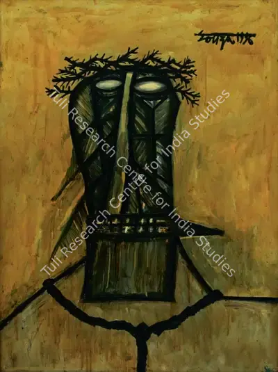 F.N. Souza (Artist), Crowned Christ, Painting