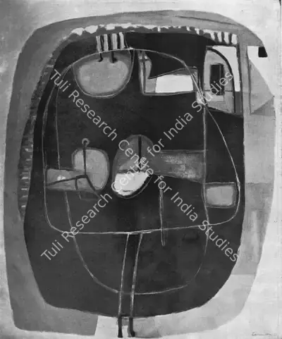 Corneille (Artist), Black Girl in Room, 1951, Painting