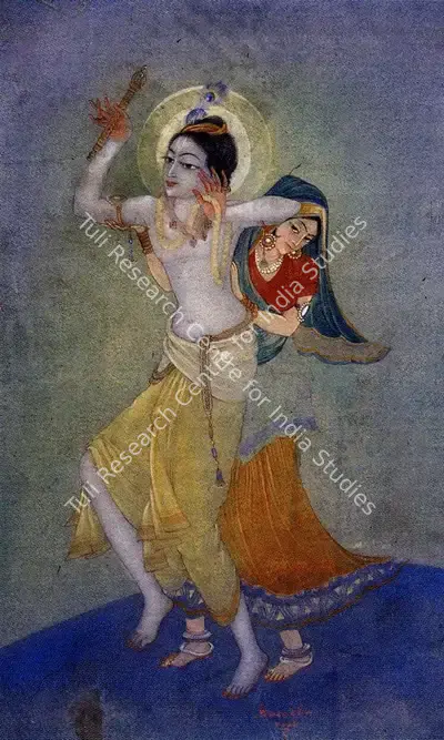 Sarada Ukil (Artist), Radha And Krishna, Painting
