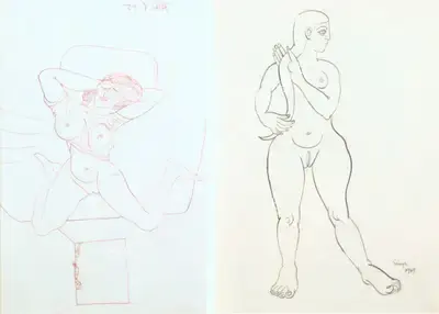 F.N. Souza (Artist), Untitled, 1949, Drawing