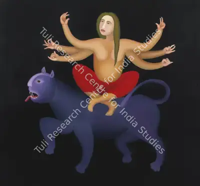 Manjit Bawa (Artist), The Black Devi, 1979, Painting