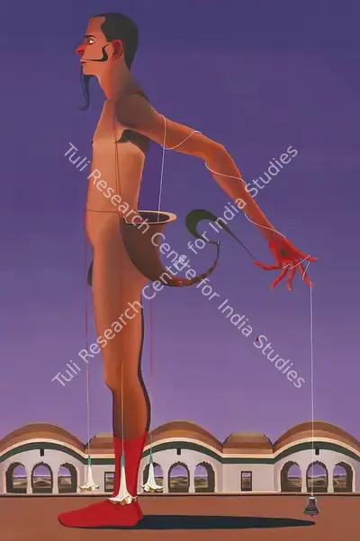 Surendran Nair (Artist), I Beg Your Pardon- The Scorpion Act Ii - An Actor Meditating on a character of an Imaginary Play, 2002, Painting
