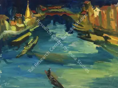 H.A. Gade (Artist), Untitled (Kashmir), 1950, Painting