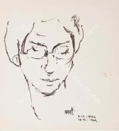 V.S. Gaitonde (Artist), Untitled, 1974, Drawing