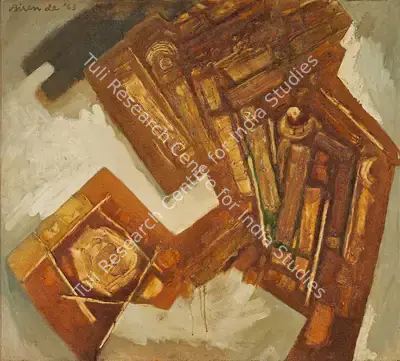 Biren De (Artist), Kathakali Dancer, 1963, Painting