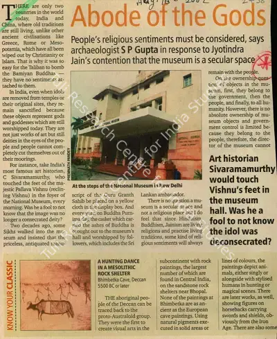 Premnath Panday (Photographer), Abode of the Gods, 2002, Newspaper Clipping