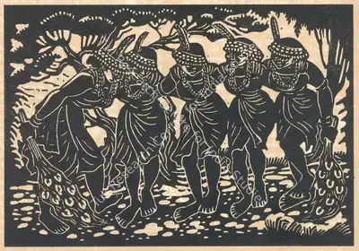 Chittaprosad (Artist), The Muriya Girls, Graphic Art
