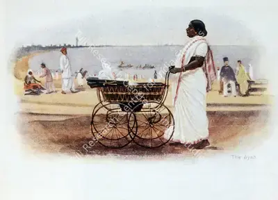 M.V. Dhurandhar (Artist), The Ayah, 1905, Painting
