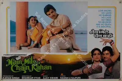 Karan Singh (Producer), Nain Mile Chain Kahan, 1985, Lobby Card