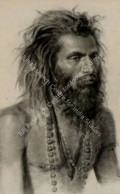 N.R. Sardesai (Artist), Portrait of a Sadhu, 1918, Painting