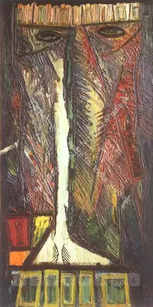Souza, F.N. (Artist). Man With Crown. Oil on board, 1957 | Painting | FineArts | 00597651