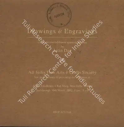 Jatin Das (Artist), Drawings & Engravings, 2002, Solo Exhibition Invitation