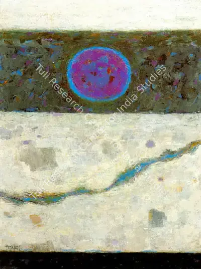 Hebbar, K.K. (Artist). The Pathway. Oil on canvas, 1972 | Painting | FineArts | 00373115