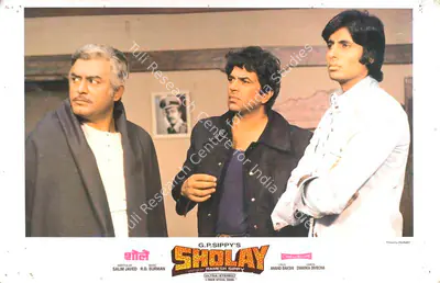 Dwarka Divecha (Cinematographer), Sholay, 1975, Lobby Card