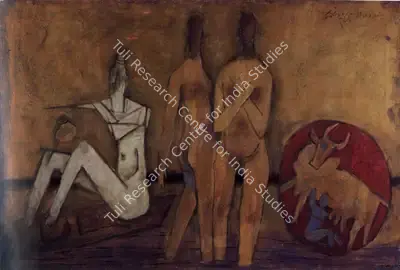 M.F. Husain (Artist), Ganga, 1973, Painting