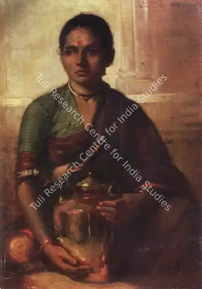 A.X. Trindade (Artist), Hindu Girl, 1929, Painting