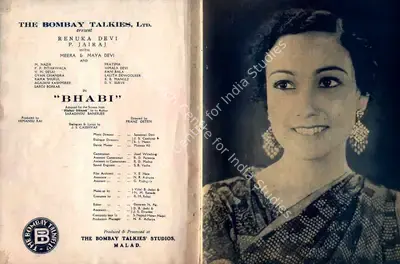 Himanshu Rai (Producer), Bhabi, 1938, Cyclostyled Lyrics Leaflet