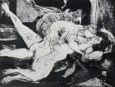 Somnath Hore (Artist), Somnath Hore, 1976, Drawing