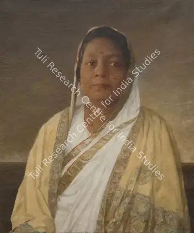 Hemendranath Mazumdar (Artist), Untitled (Portrait of Mrs Sinha), Painting