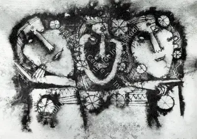 M. Senathipathi (Artist), Three Women, Painting