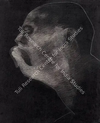 Rameshwar Broota (Artist), Head III, 1990, Painting