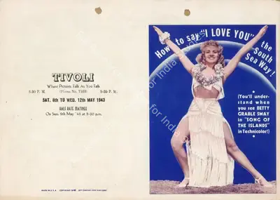 Walter Lang (Director), Song of the Island, 1942, Handbill