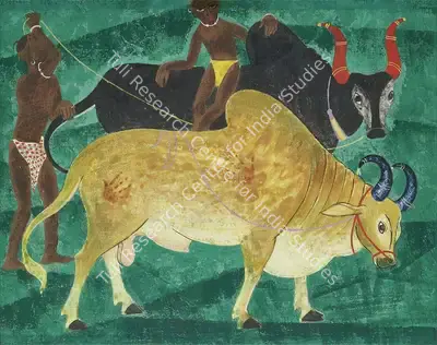 A.A. Raiba (Artist), Bulls, Painting