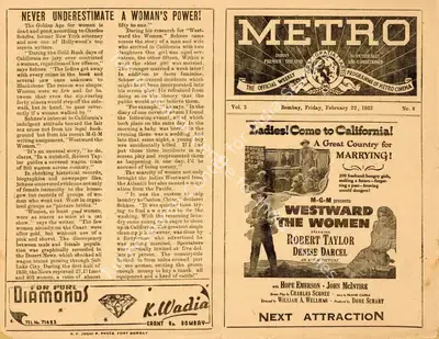 William A. Wellman (Director), Westward the Women, 1951, Handbill