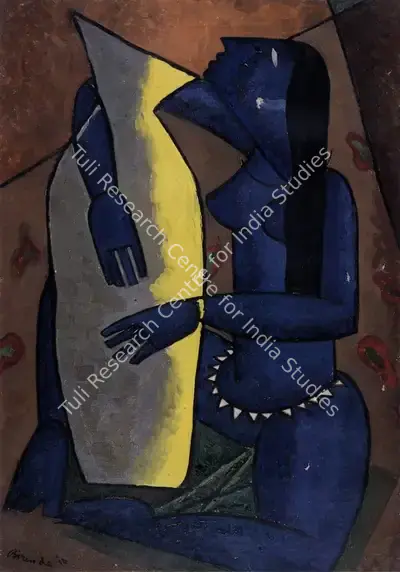 De, Biren (Artist). Woman with a Vase. Oil on canvas, 1956 | Painting | FineArts | 00371300