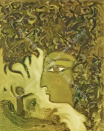 S.G. Vasudev (Artist), She, 2006, Painting