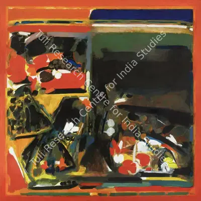 Raza, S.H. (Artist). Rajasthan. Acrylic on canvas, 1972 | Painting | FineArts | 00353407