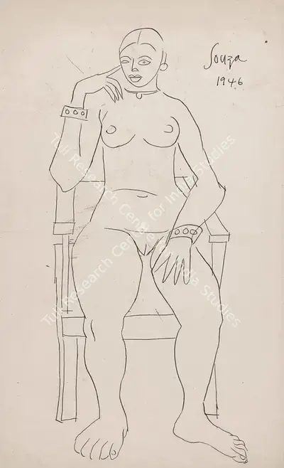 F.N. Souza (Artist), Untitled, 1946, Drawing & Sketch