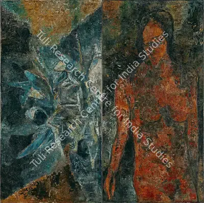Padamsee, Akbar (Artist). Paysage Aux Fleurs & Nu, 1965 | Painting, AG.Onl/26.09.22, 2022 · Asta Guru