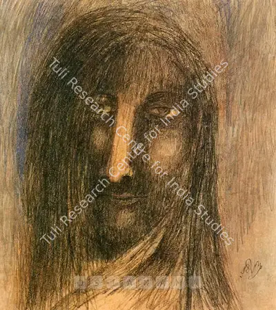 Rabindranath Tagore (Artist), Head, Painting