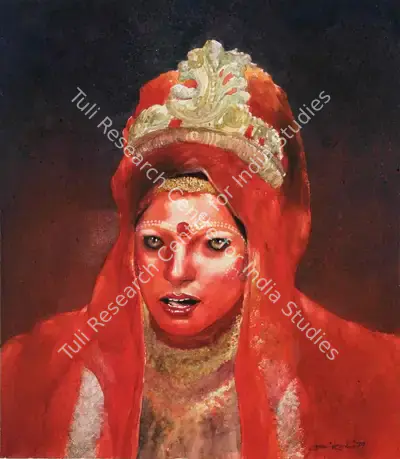 Bikash Bhattacharjee (Artist), Untitled (Bride), 1979, Painting