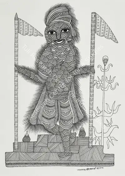 Jangarh Singh Shyam (Artist), Untitled, 2000, Drawing