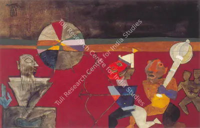 Husain, M.F. (Artist). Mahabharata. Oil on canvas, 1971 | Painting | FineArts | 00373940